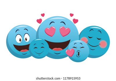 Set of chat emoticons