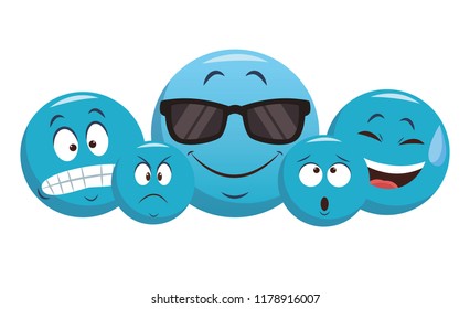 Set of chat emoticons