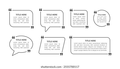 A Set of Chat Frame or Chat Bubble for Quotes, Testimonial, and Feedback Suitable for Social Media Post.