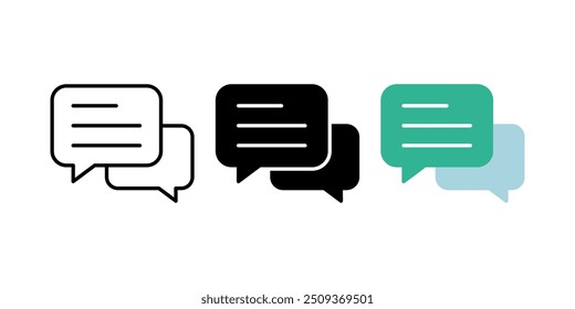 Set of Chat icons. for mobile concept and web design. vector illustration on white background
