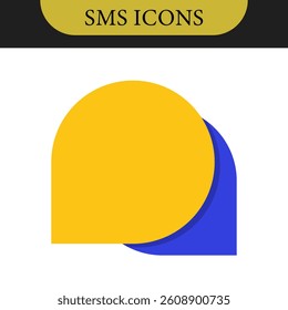 Set of Chat Message Bubbles Vector Icon. Communication icons. Talk bubble, dialog. Web icon set. Online communication. Conversation, SMS, Notification, Group Chat. Chatting icons in different styles