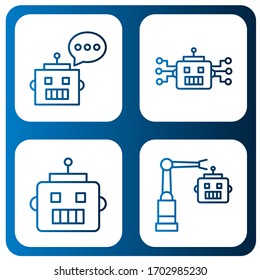 Set of chatbot icons. Such as Chatbot, Robot , chatbot icons