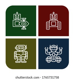 Set of chatbot icons. Such as Robot, Robotics , chatbot icons