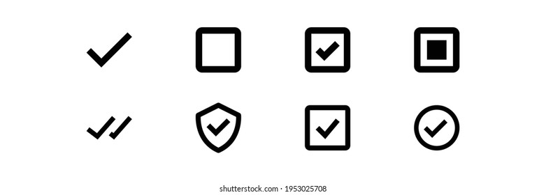 conjunto de casillas de verificación eps 10 icono