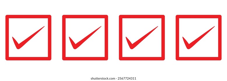 set of check box icon. check mark icon set. accept symbol eps 10.