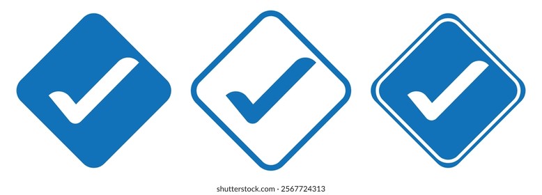 set of check box icon. check mark icon set. accept symbol eps 10.