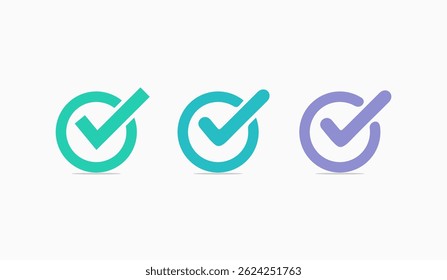 set of check list logo vector
