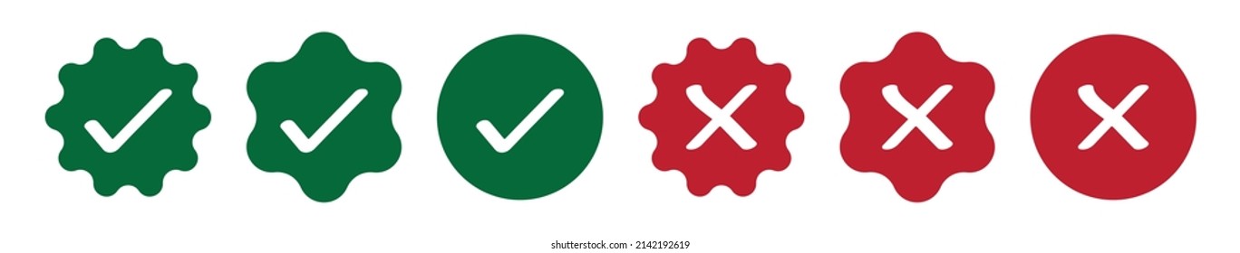 Set of Check mark icon, brush type, black. Vectore