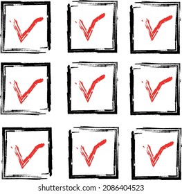 Set of check mark icon on a white background
