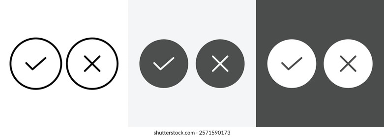 Set of Check Mark icons set vector art