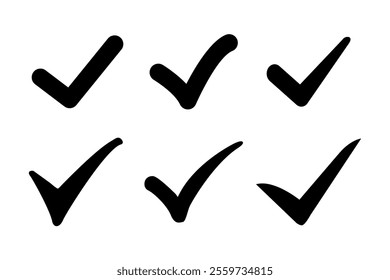 Set of Check Mark Symbols
