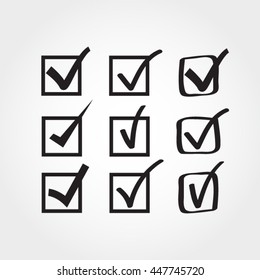 Set Check Marks Stock Vector (Royalty Free) 447745720 | Shutterstock