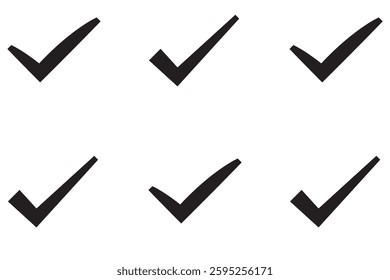 Set of check or tick icon on a white background  . 1176