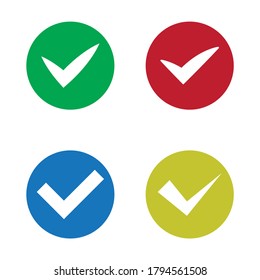 Set checkbox icon isolated on white background. Vector