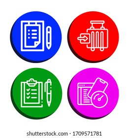 Set of checkbox icons. Such as Checklist, Check in, Test , checkbox icons