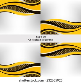 Set of checkered vector flag background. Sport wallpaper set eps10 