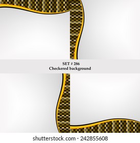 Set of checkered vector flag background. Sport wallpaper set eps10 
