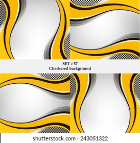 Set of checkered vector flag background. Sport wallpaper set eps10 