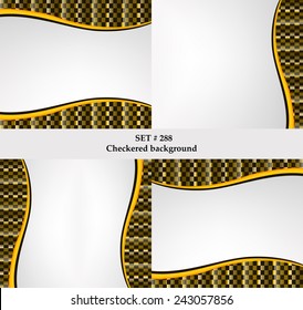 Set of checkered vector flag background. Sport wallpaper set eps10 