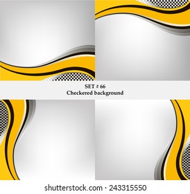 Set of checkered vector flag background. Sport wallpaper set eps10 