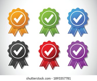 Set Checkmark or approved badges in a variety of color choices