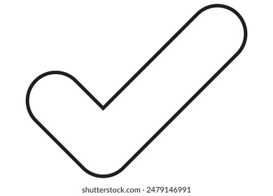Conjunto de icono de marca de verificación. Marca de verificación de línea y pictograma. Ilustración vectorial.