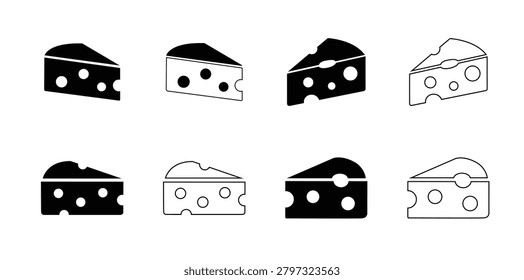 Set of Cheese icon, Cheese Vector Collection