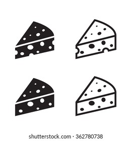 Set of cheese icon, vector object