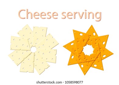 Set of the cheese serving
