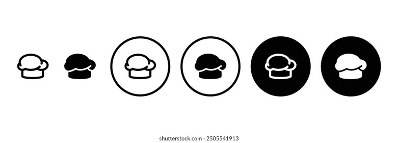 Set of Chef cap icon collection. Chef cap symbol. Vector Illustration.