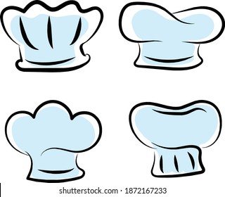 Set of chef and cook hats stock illustration