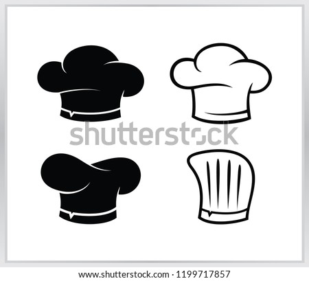 Set chef hat logo. cheaf  hat vector design template