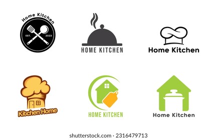 Set of Chef Logo, Restaurant Logo, Catering Logo, Chef Home logo vector