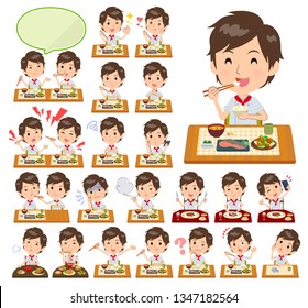 A set of Chef men about meals.Japanese and Chinese cuisine, Western style dishes and so on.It's vector art so it's easy to edit.
