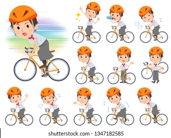 A set of Chef men on a road bike.There is an action that is enjoying.It's vector art so it's easy to edit.
