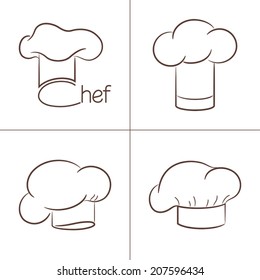 Set of chef's hats for your design