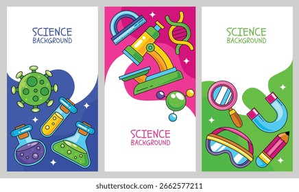 Bannerhintergrund der Vorlage für Chemie- und Wissenschaftselemente