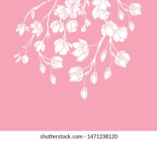 Set of Cherry blossoms, spring floral icons