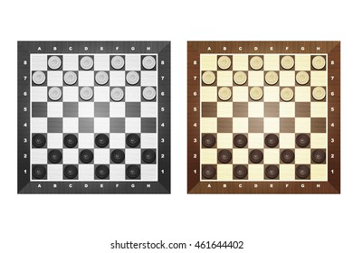 Set of chess boards. Isolated on white background. Vector illustration