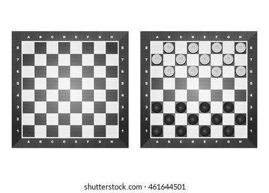 Set of chess boards. Isolated on white background. Vector illustration