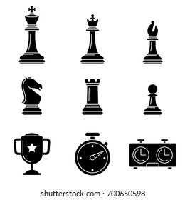 Set of chess figures vector