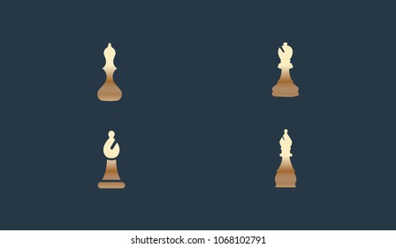 Set of Chess Icon Logo Design Element