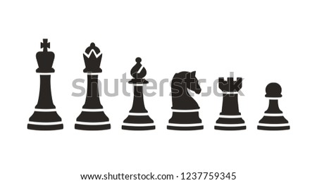 Set of chess icon sign symbol