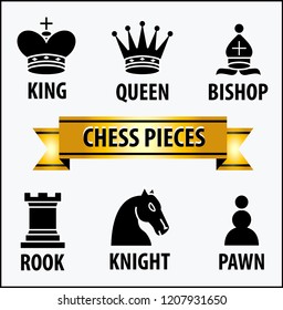 set of chess piece element, winner and looser concept, in a fair game. easy to modify