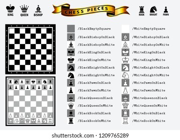 set of chess piece element, winner and looser concept, in a fair game. easy to modify
