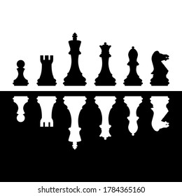 Set of chess pieces. Chess is an ancient intellectual game. Vector illustration isolated for design and web.