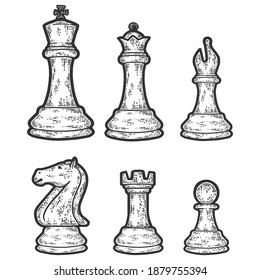 Retro sketch of a king chess piece Stock Vector
