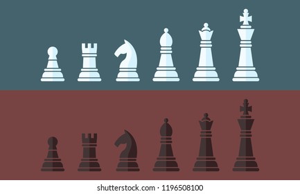 Set of Chess Pieces - Vector Illustration