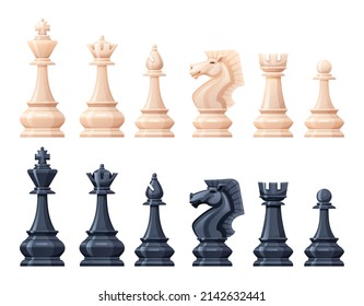 Set of chess pieces vector illustration