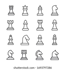 Complete set of chess pieces Royalty Free Vector Image
